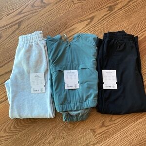 Athleta Girl Bundle - 2 pairs of pants and 1 Jacket